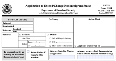 form i 539